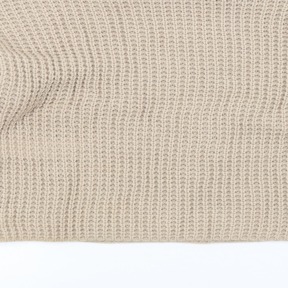 Missguided Womens Beige Check  Pullover Jumper