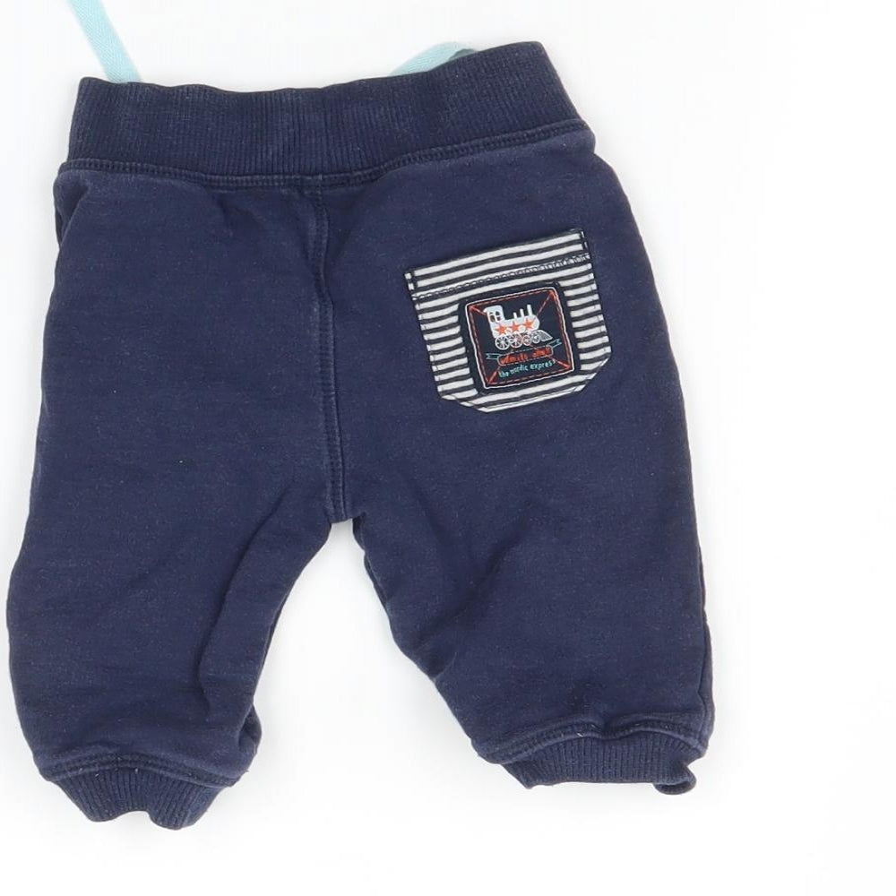 Marks and Spencer Baby Blue   Jogger Trousers Size 3-6 Months