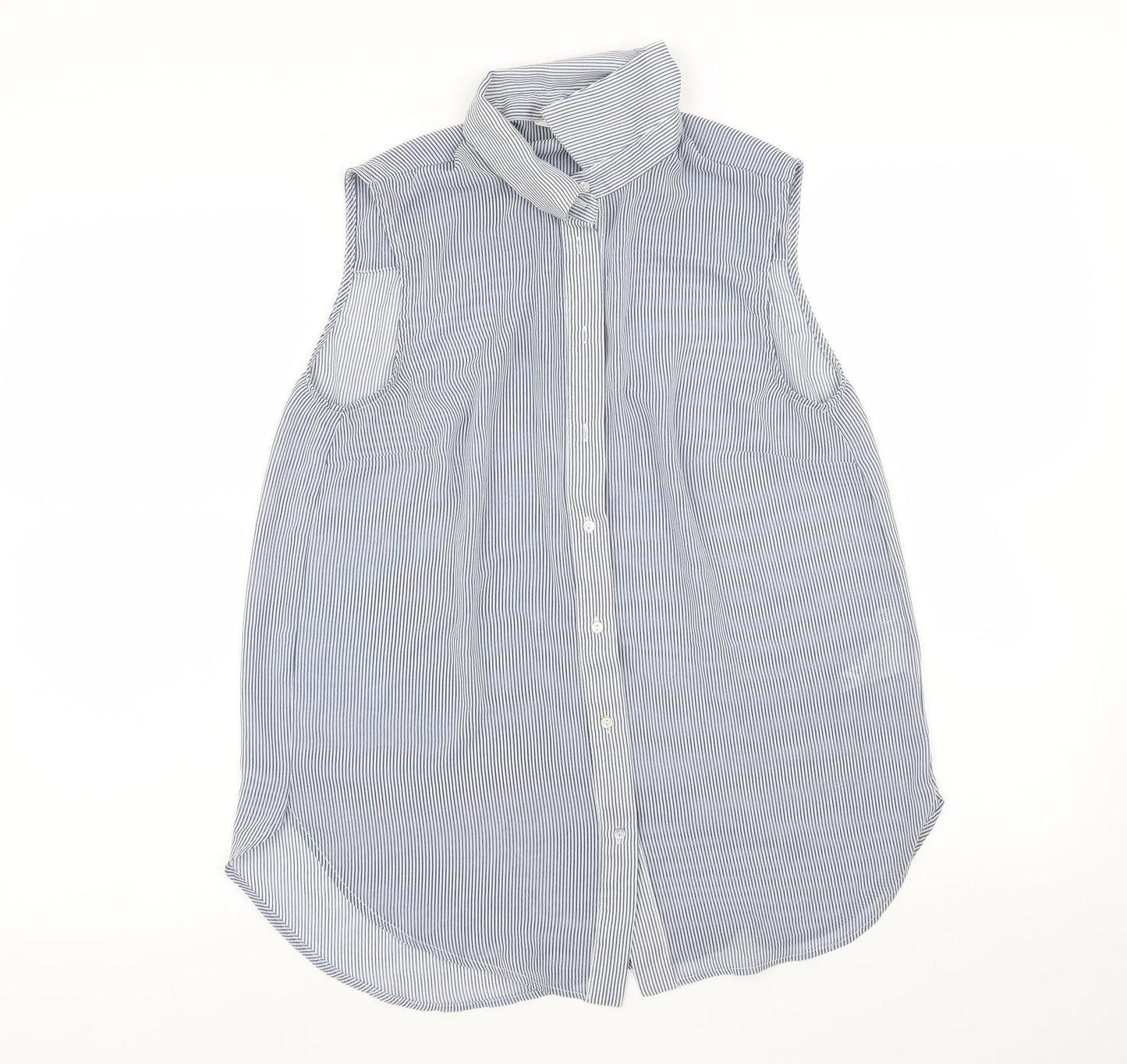 H&M Womens Multicoloured Striped   Button-Up Size 8