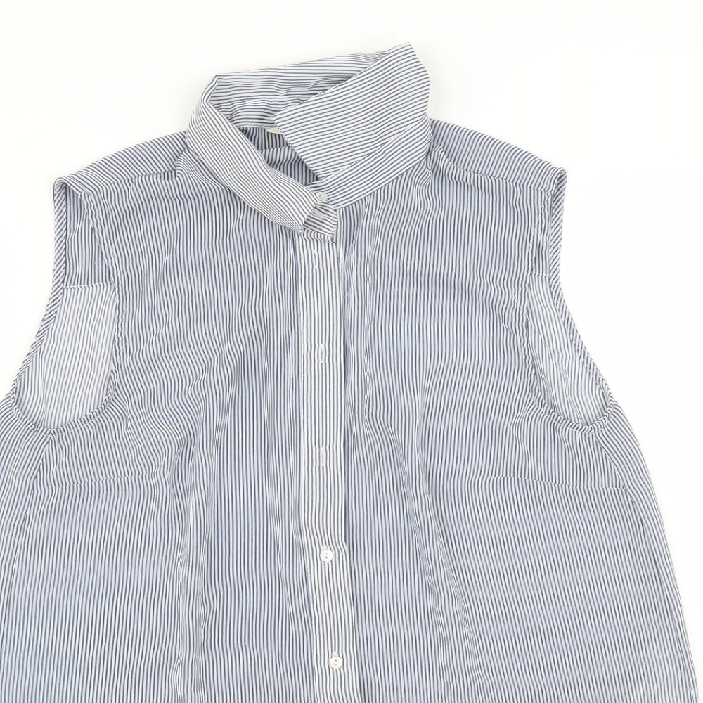 H&M Womens Multicoloured Striped   Button-Up Size 8
