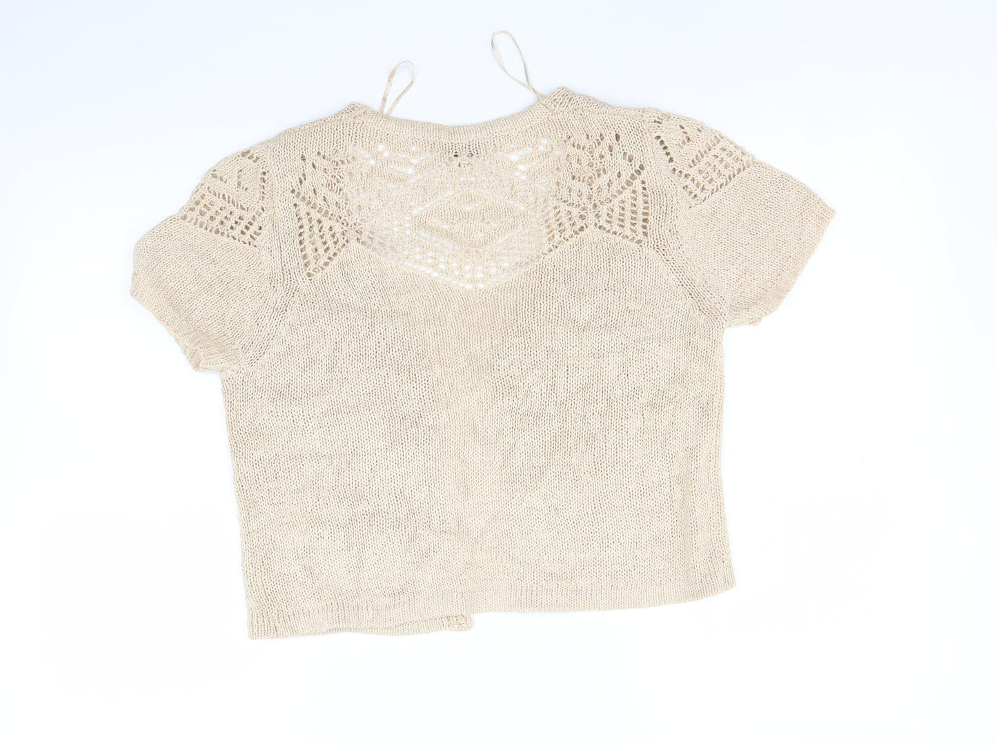 Nina Murati Womens Beige   Cardigan Jumper Size S