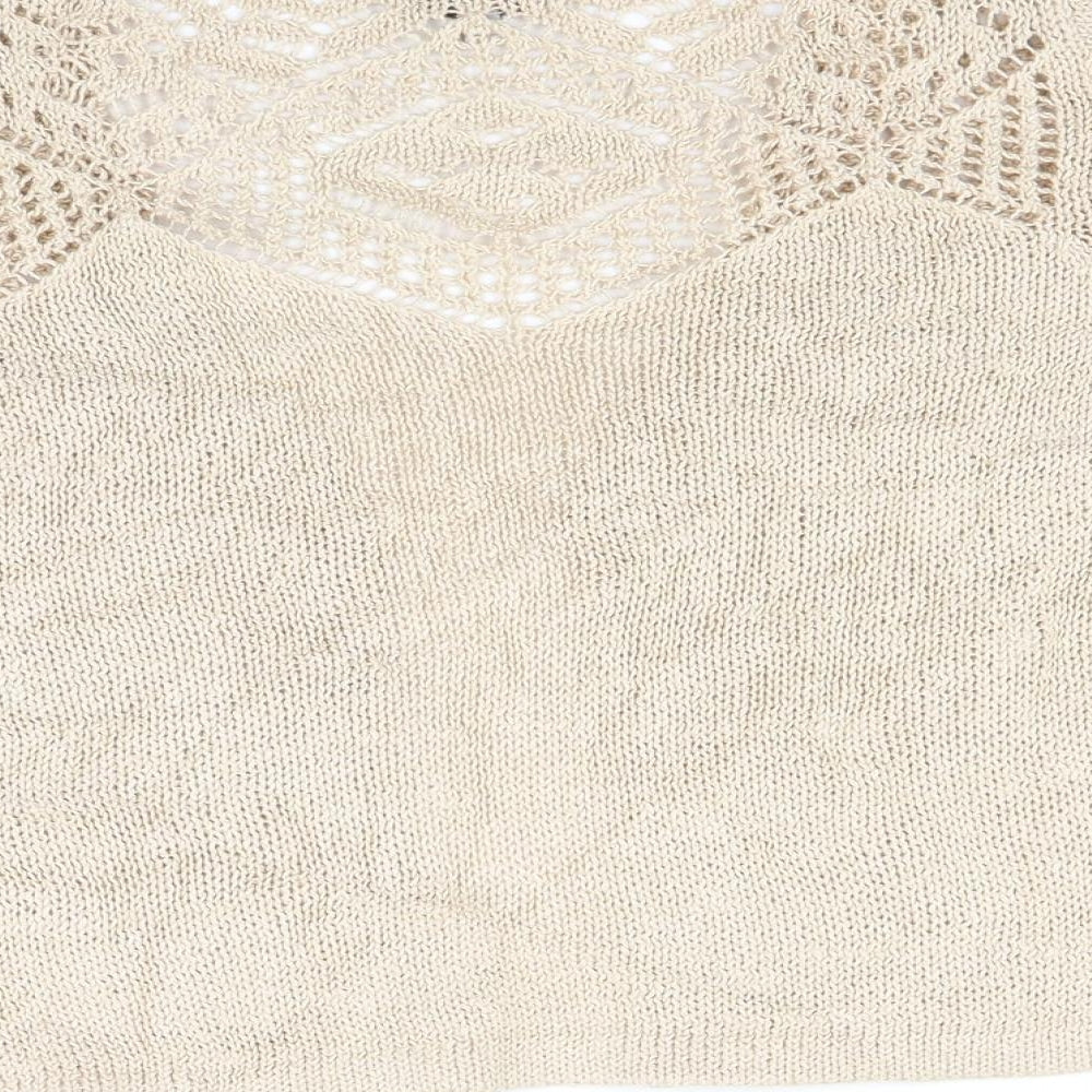 Nina Murati Womens Beige   Cardigan Jumper Size S