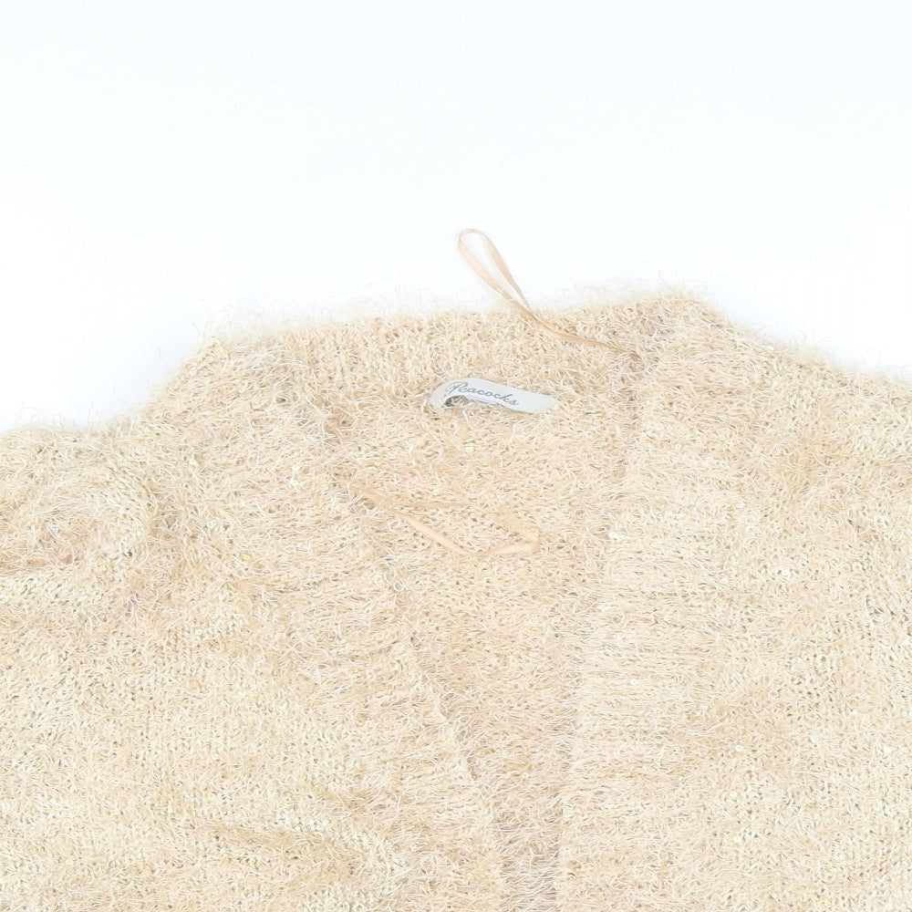 Peacocks Womens Beige   Cardigan Jumper Size M