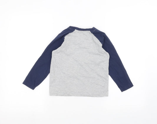Matalan Boys Grey   Basic T-Shirt Size 7 Years