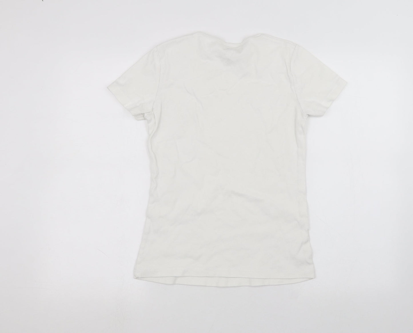 DOMYOS Girls White   Basic T-Shirt Size M