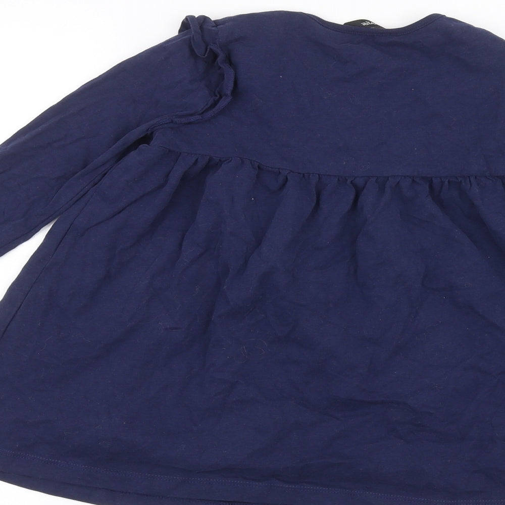 George Girls Blue   Basic T-Shirt Size 6-7 Years