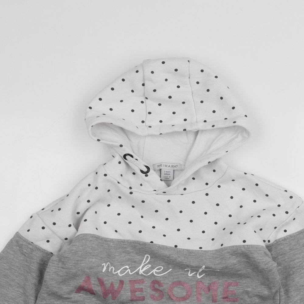 Primark Boys Grey   Pullover Hoodie Size 7-8 Years