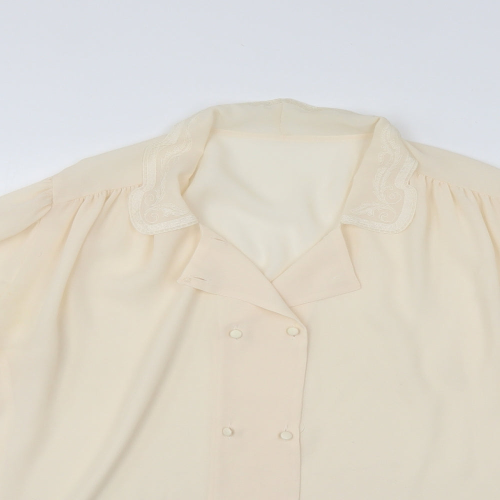 St Bernamrd Womens Ivory   Basic Button-Up Size 18