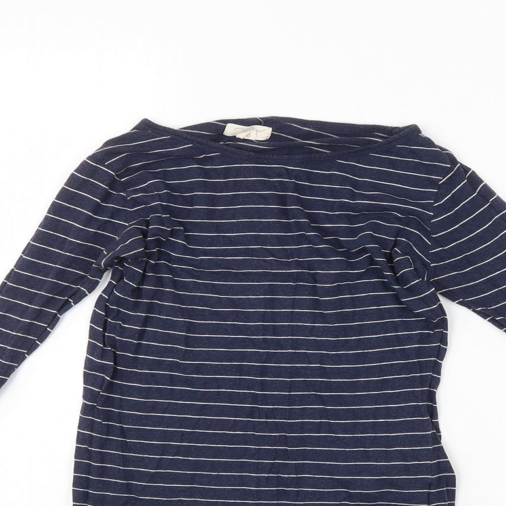 New Look Womens Blue Striped  Pullover Jumper Size 8
