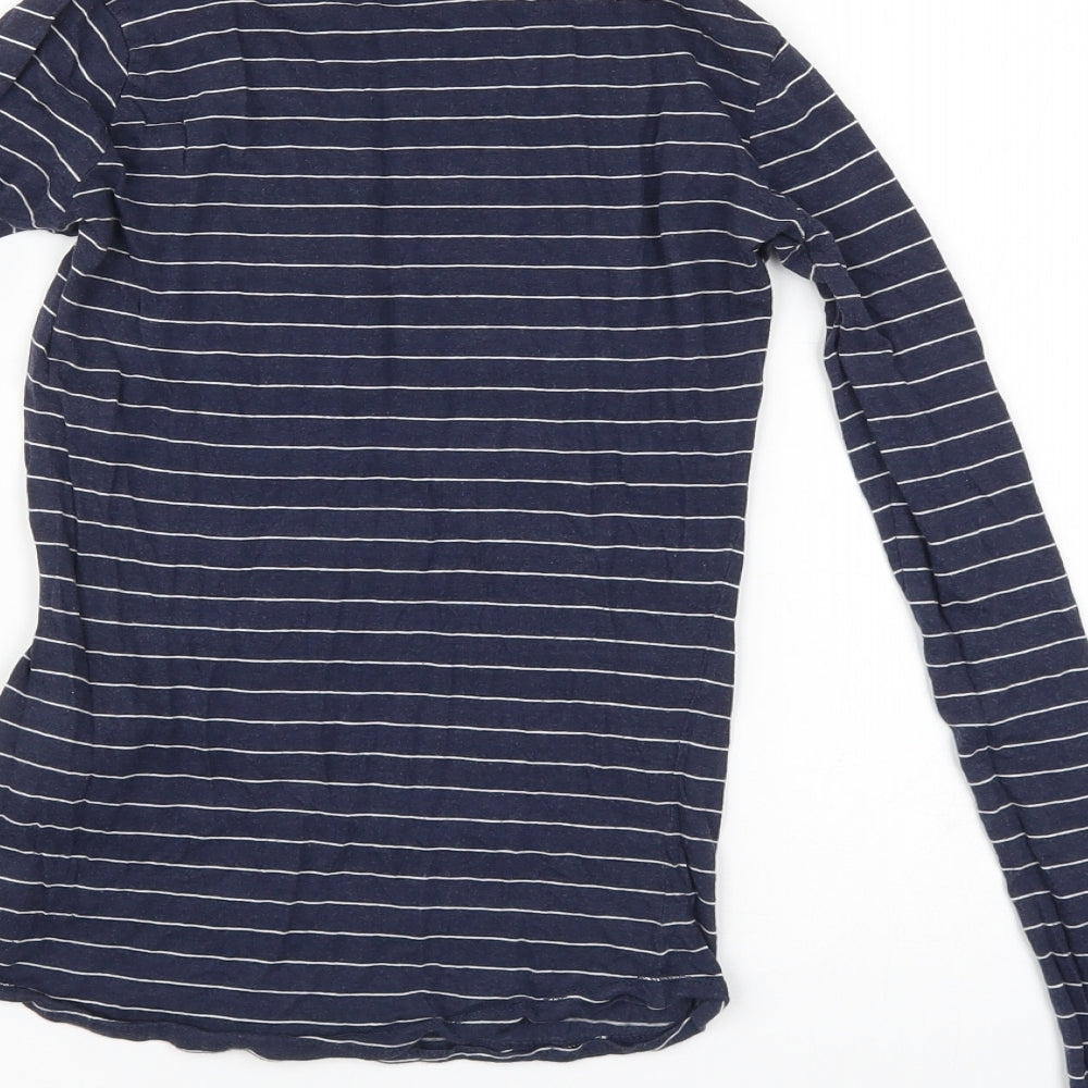 New Look Womens Blue Striped  Pullover Jumper Size 8