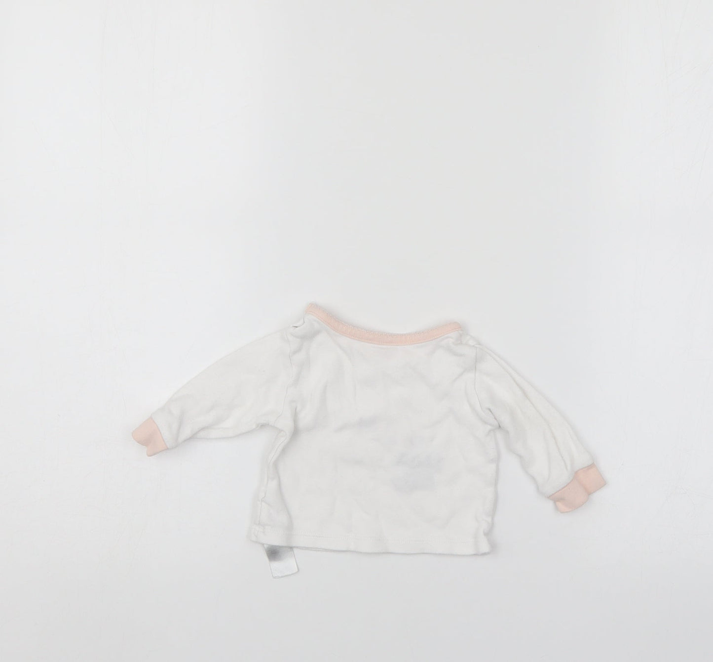 Primark Girls White   Pullover Jumper Size 3-6 Months