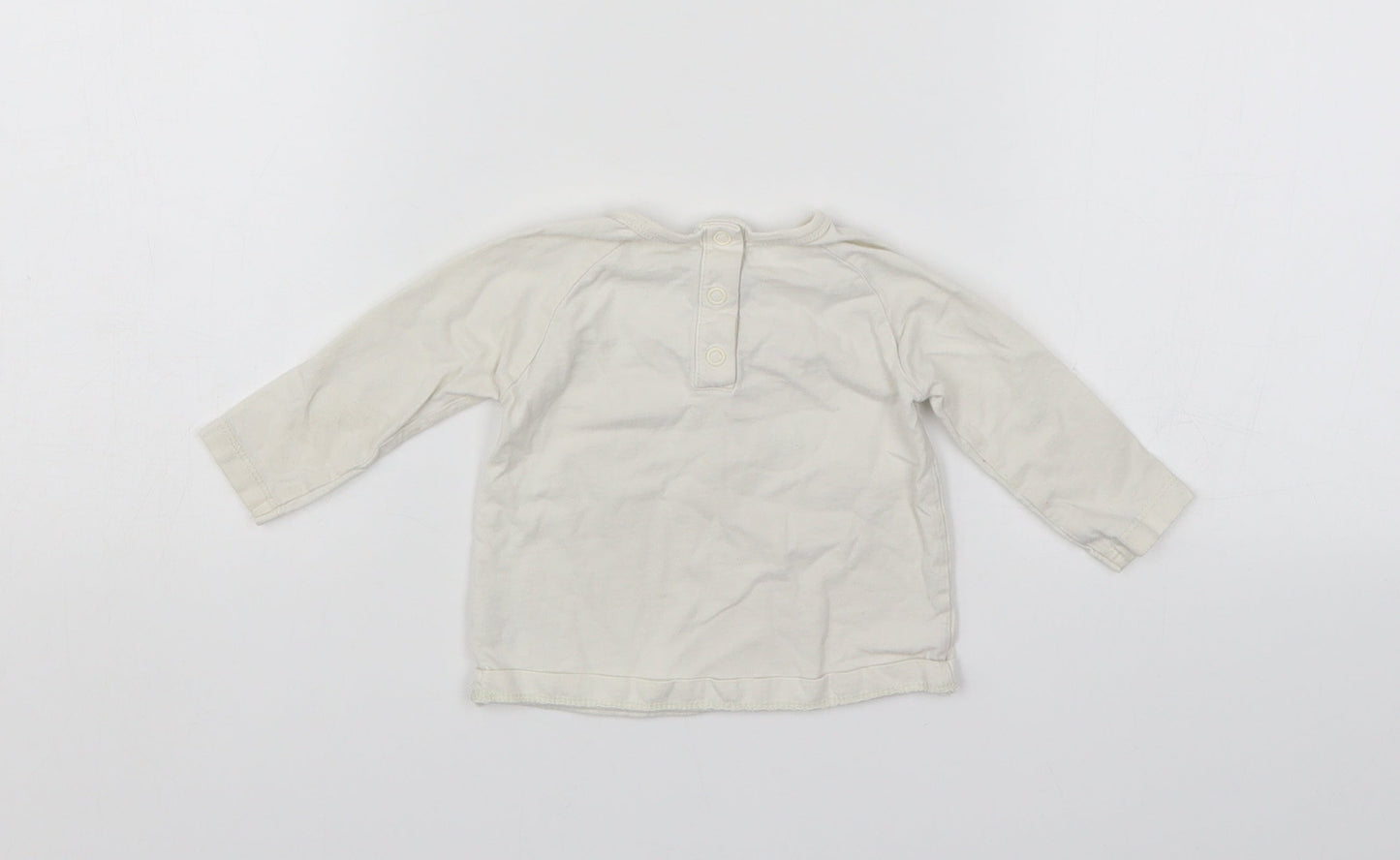 Pep & Co Girls White   Pullover Jumper Size 3-6 Months