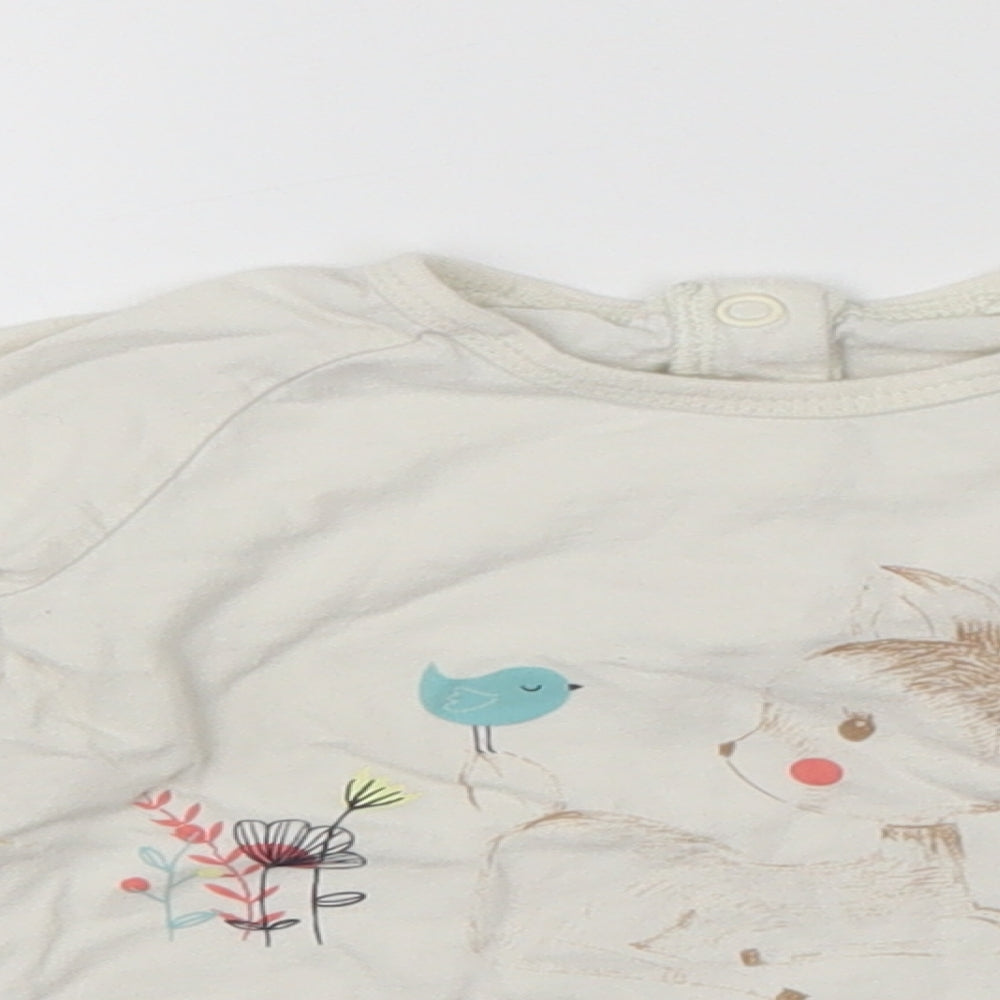 Pep & Co Girls White   Pullover Jumper Size 3-6 Months