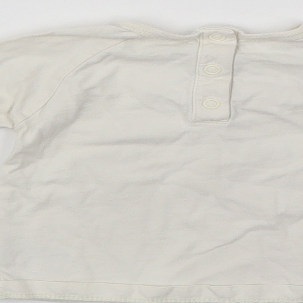 Pep & Co Girls White   Pullover Jumper Size 3-6 Months