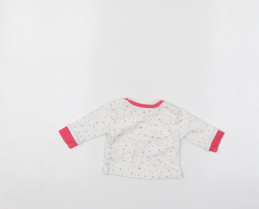 Primark Girls White   Pullover Jumper Size 0-3 Months