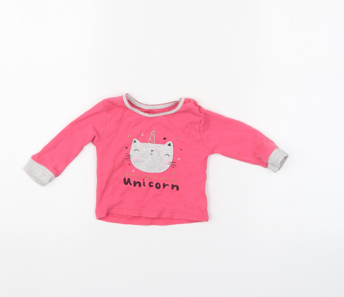 Primark Girls Pink   Pullover Jumper Size 0-3 Months