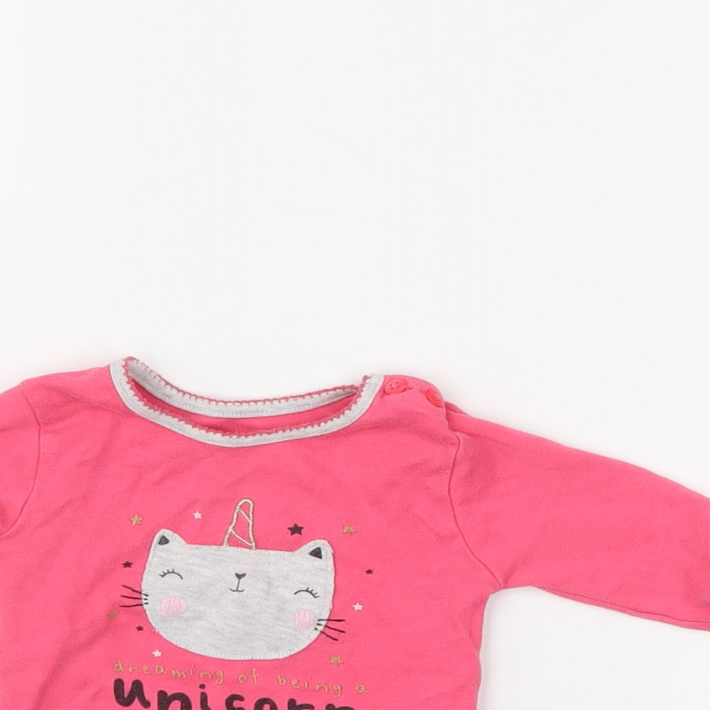Primark Girls Pink   Pullover Jumper Size 0-3 Months