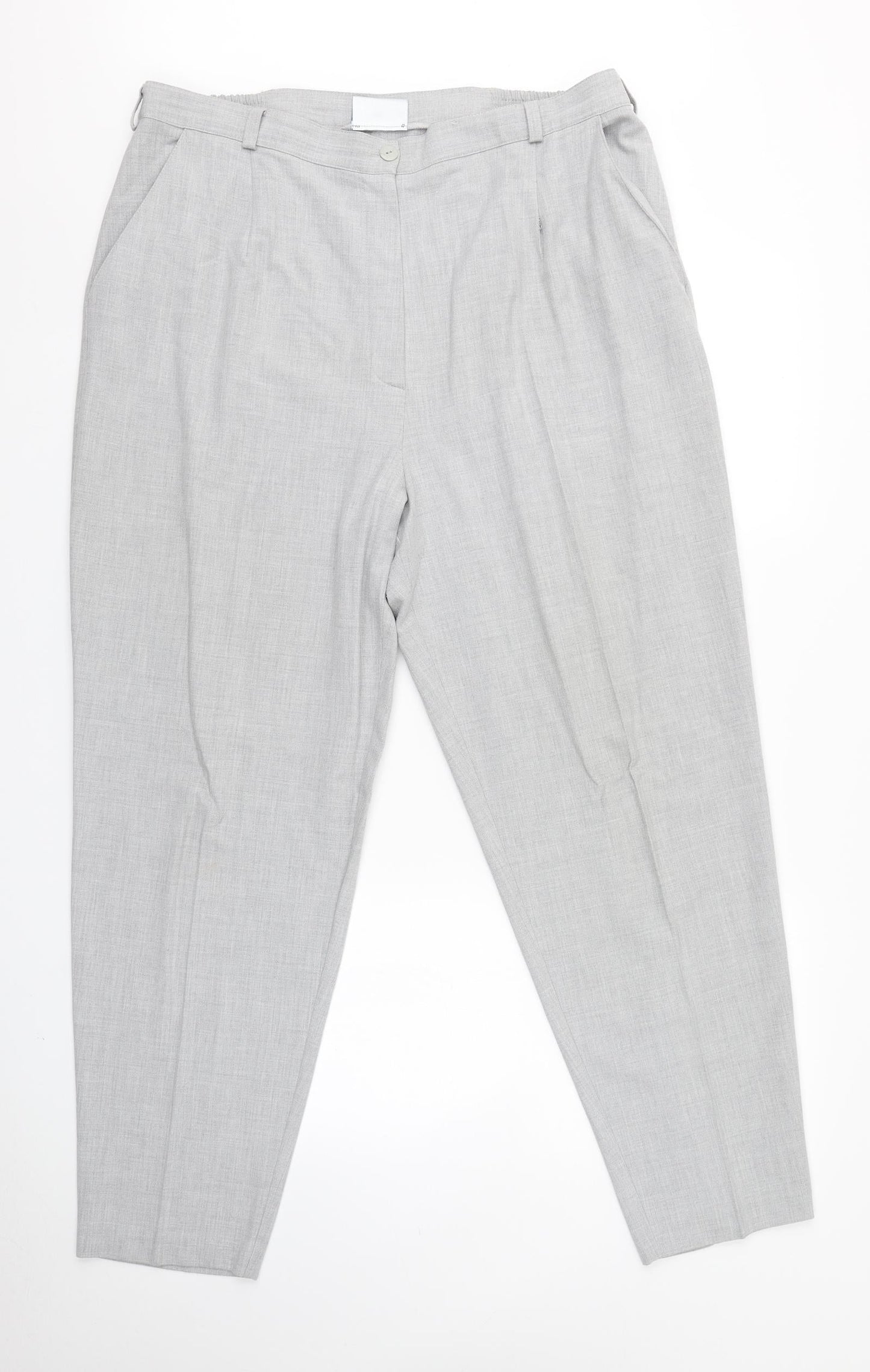 Plus Collection Womens Grey   Trousers  Size 20 L28.5 in