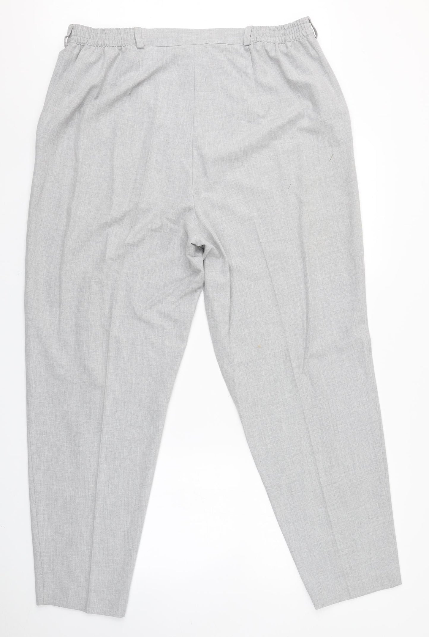 Plus Collection Womens Grey   Trousers  Size 20 L28.5 in