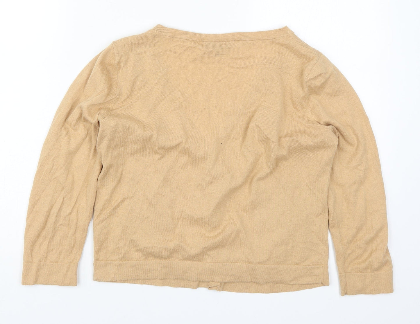 Wallis Womens Beige  Knit Cardigan Jumper Size 10