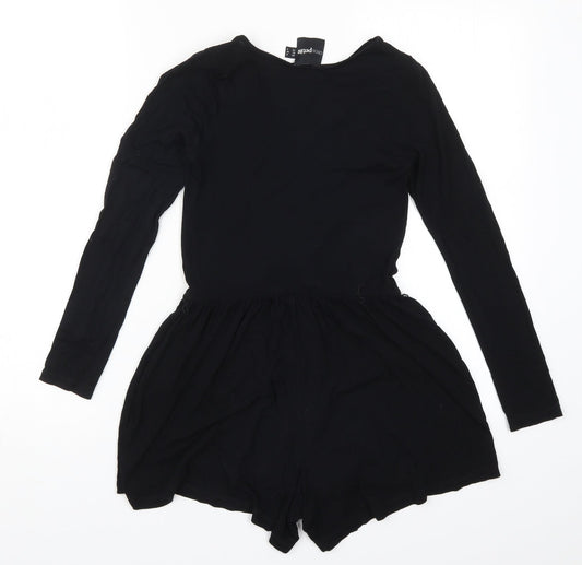 ASOS Womens Black   Playsuit One-Piece Size 6 L4 in