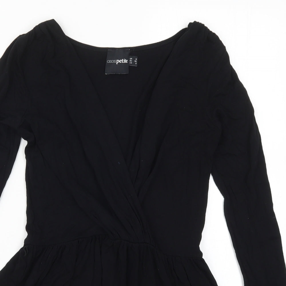 ASOS Womens Black   Playsuit One-Piece Size 6 L4 in