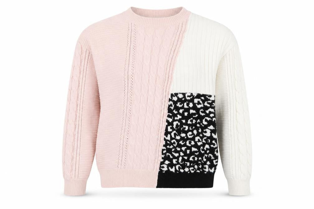 Stella Morgan Womens Pink Animal Print Knit Pullover Jumper Size S