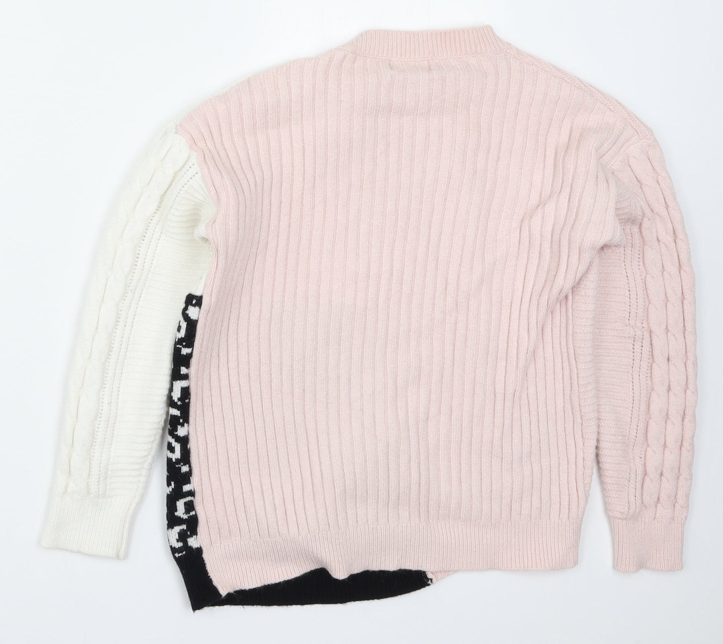 Stella Morgan Womens Pink Animal Print Knit Pullover Jumper Size S