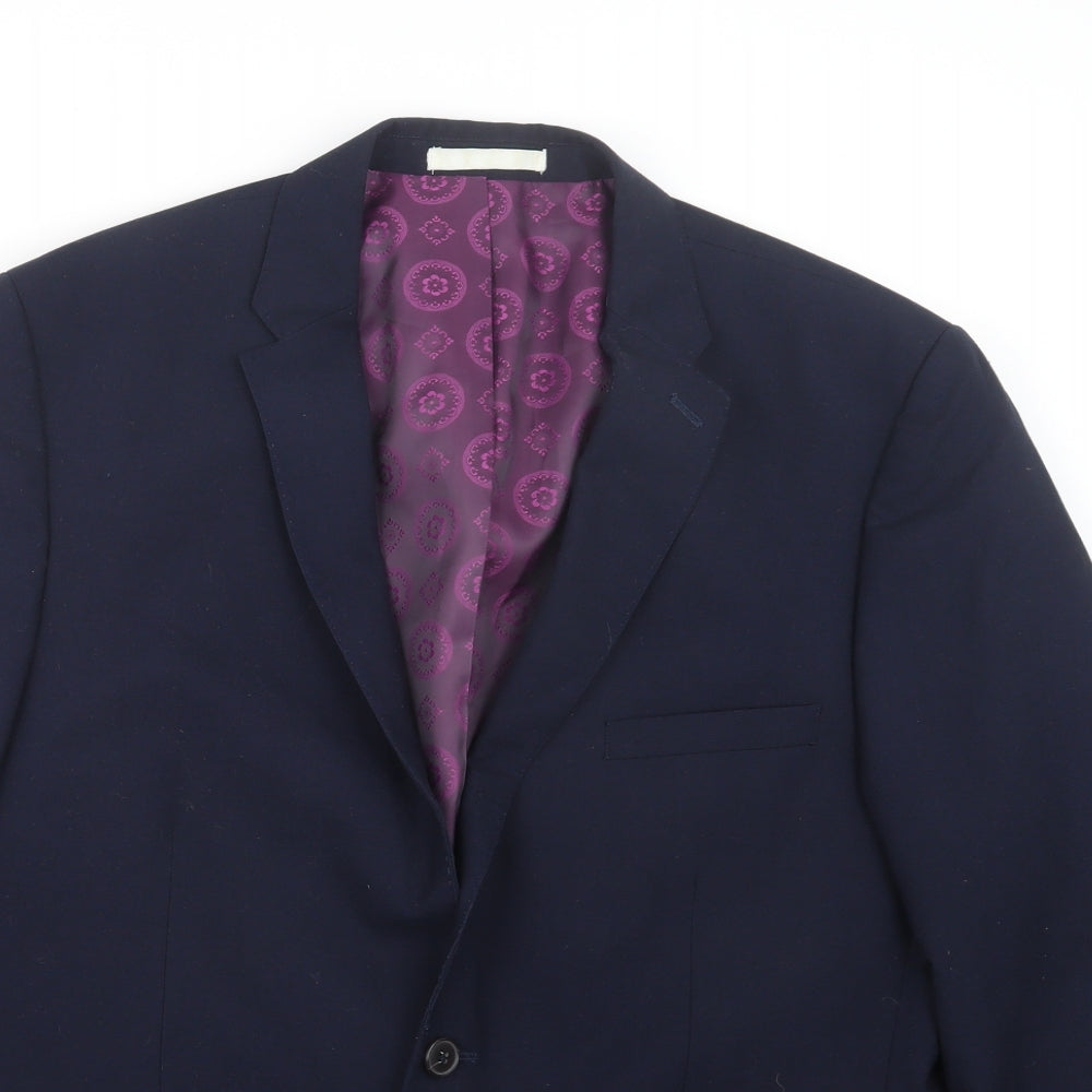 Burton Mens Blue   Jacket Suit Jacket Size 38