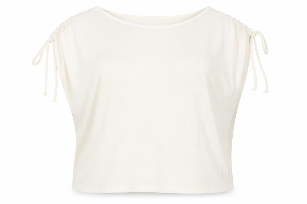 Front view of Papaya women’s ivory basic t-shirt, size UK 16