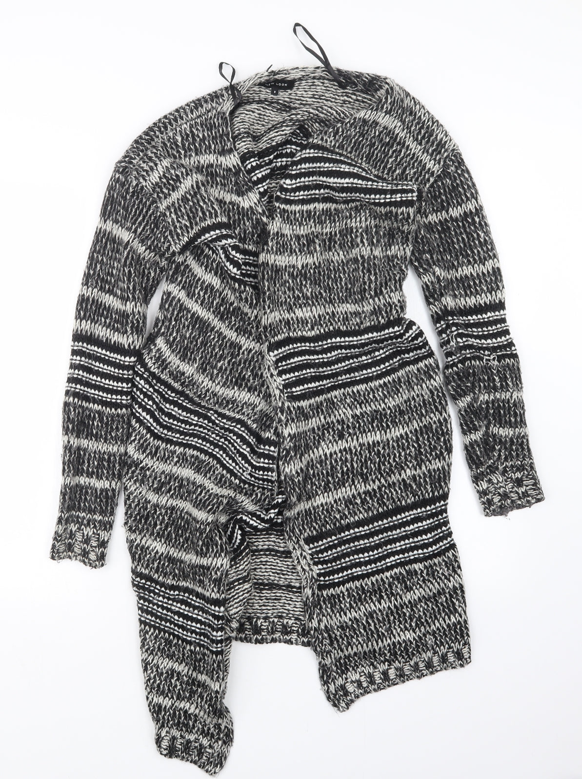 New Look Womens Black  Knit Cardigan Jumper Size 8