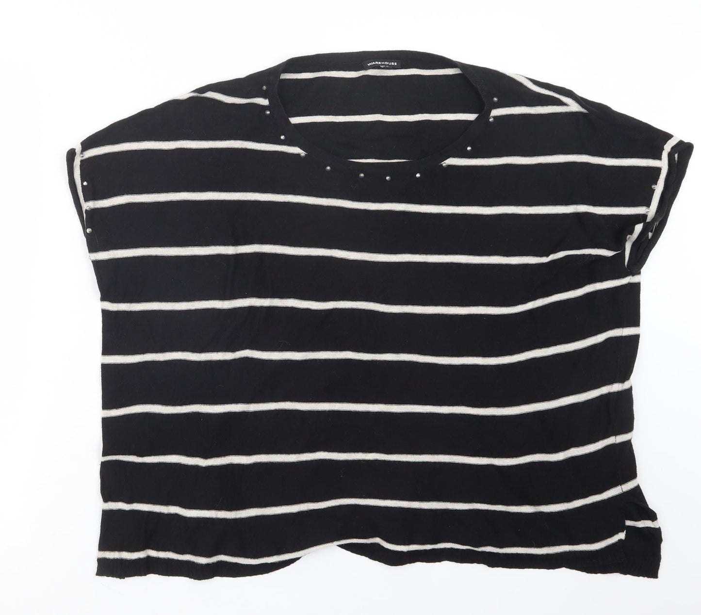 Warehouse Womens Black   Pullover Jumper Size 12