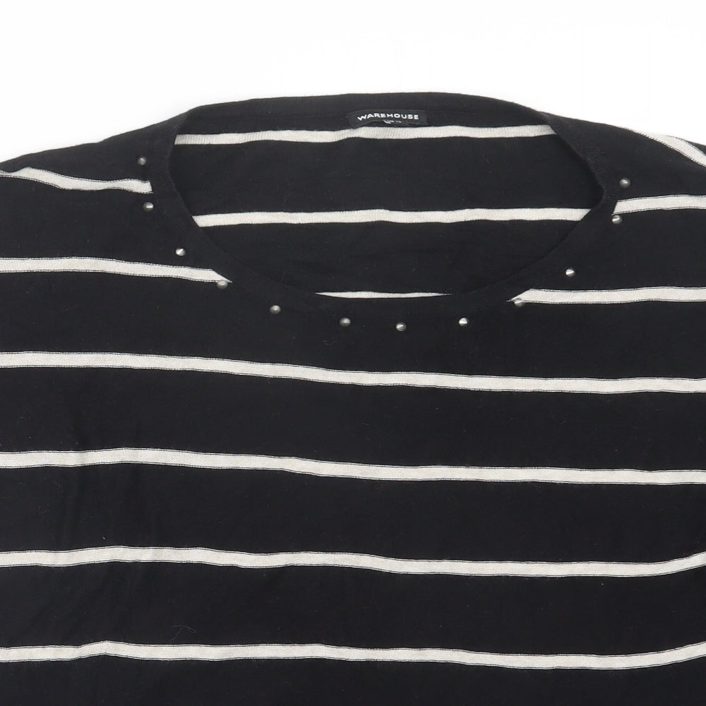 Warehouse Womens Black   Pullover Jumper Size 12