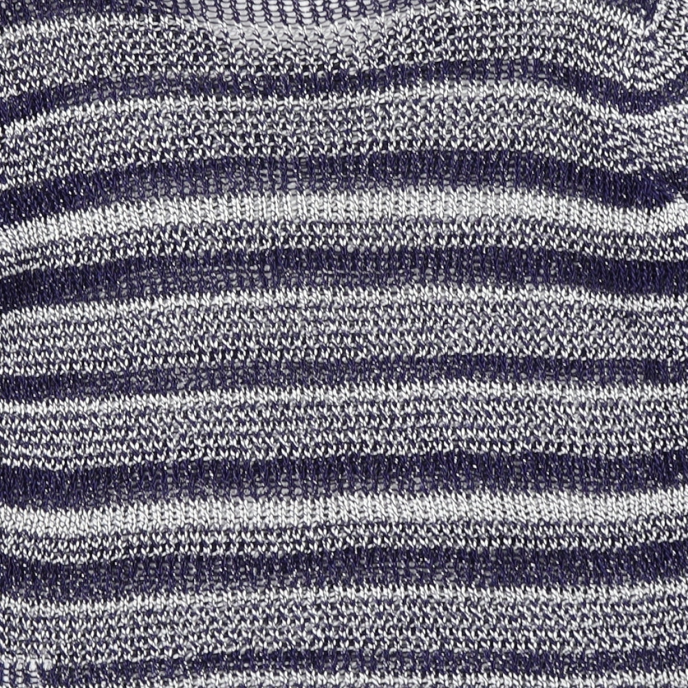 Per Una Womens Blue Striped Knit Pullover Jumper Size M