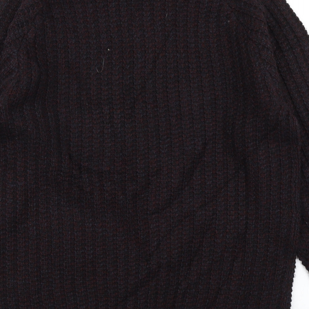 Cedar Wood State Mens Purple  Knit Pullover Jumper Size S