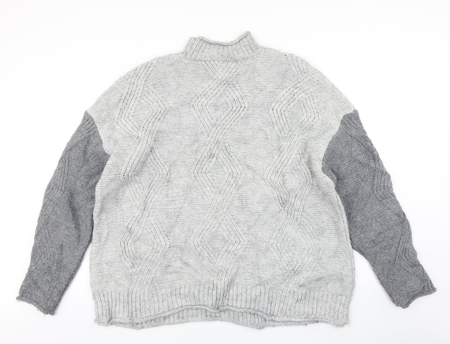 M&S Womens Grey  Knit Pullover Jumper Size XL