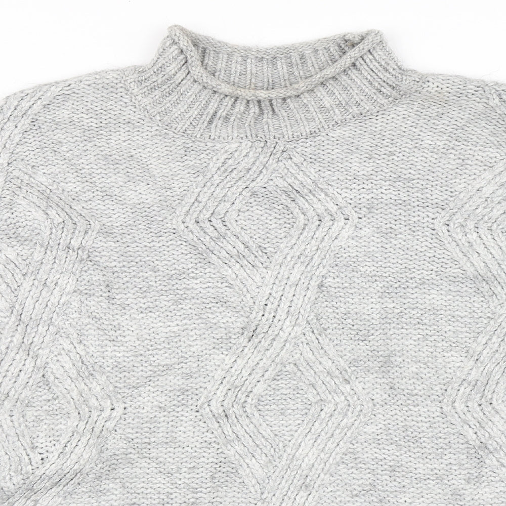 M&S Womens Grey  Knit Pullover Jumper Size XL