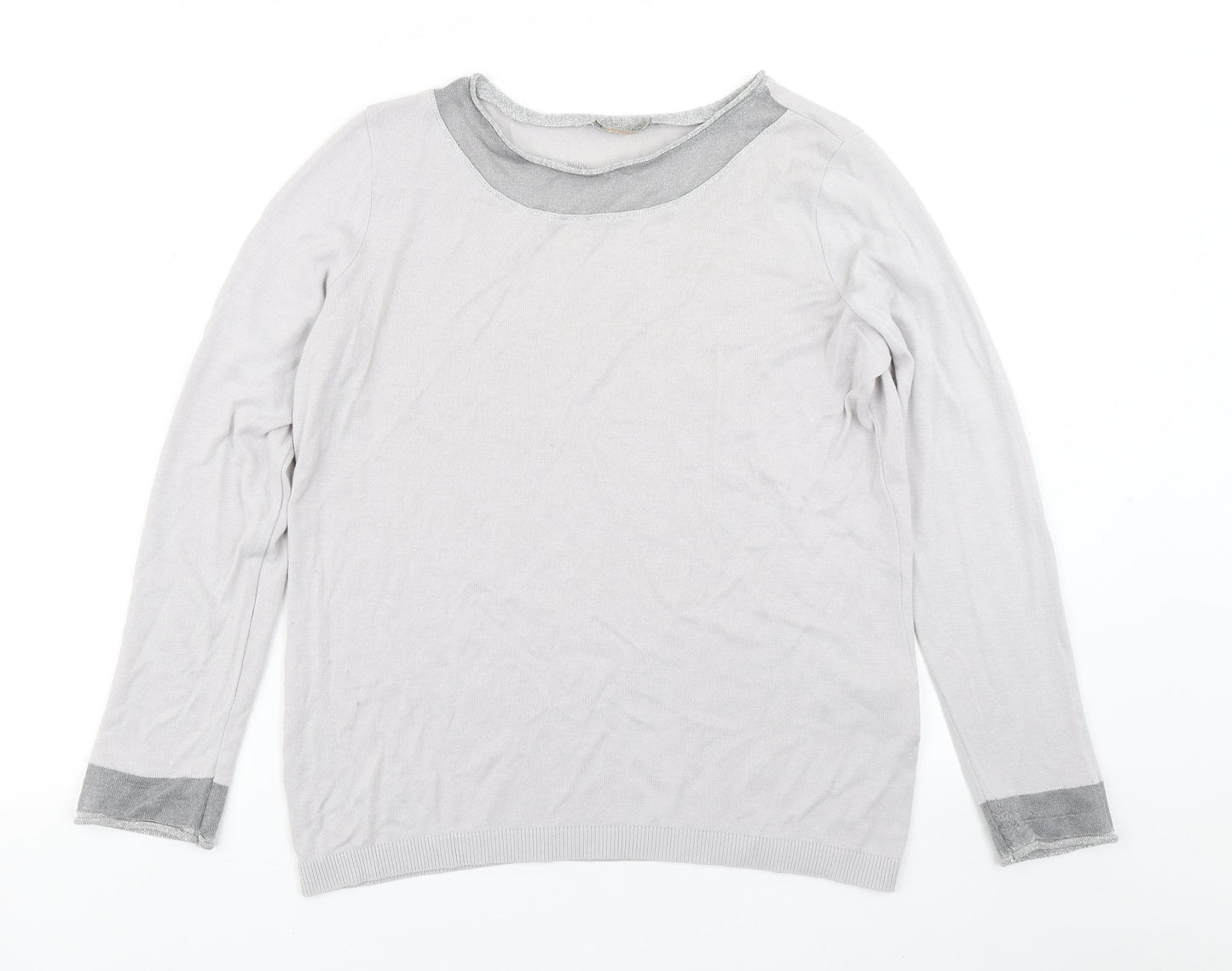 Maria Bellentani Womens Grey  Knit Pullover Jumper Size L