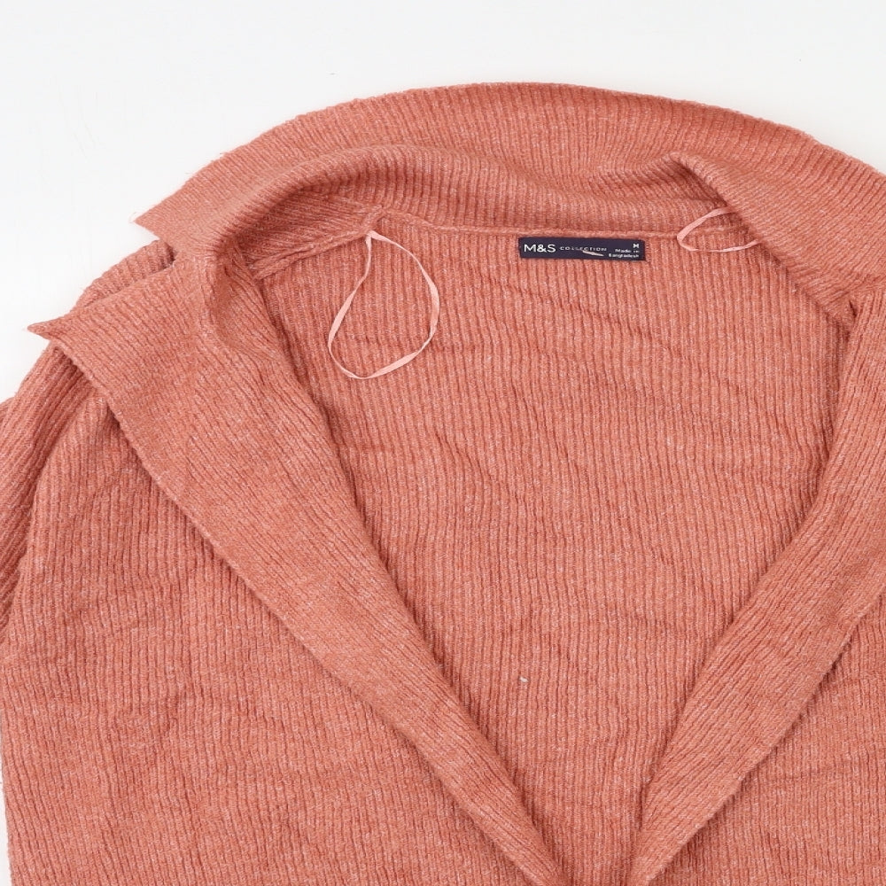 Marks and Spencer Womens Pink  Knit Cardigan Jumper Size M