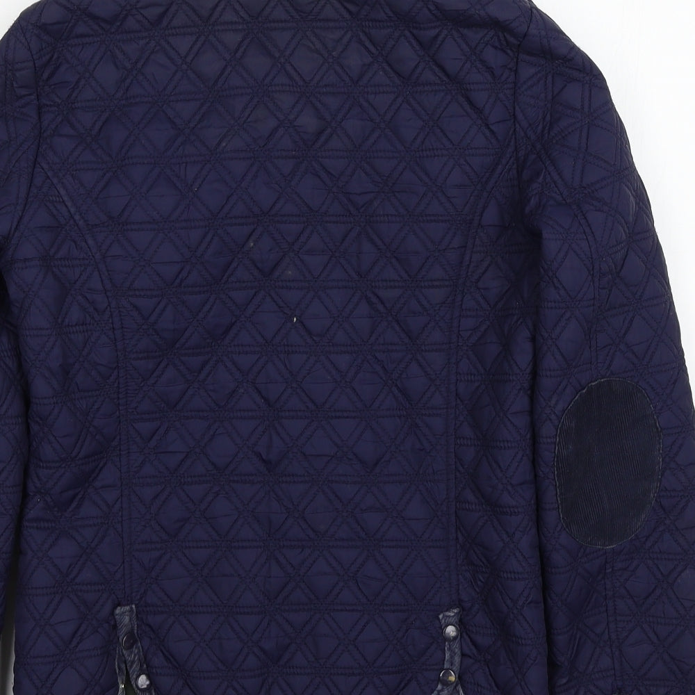 Denim & Co. Womens Blue   Jacket Coat Size 10