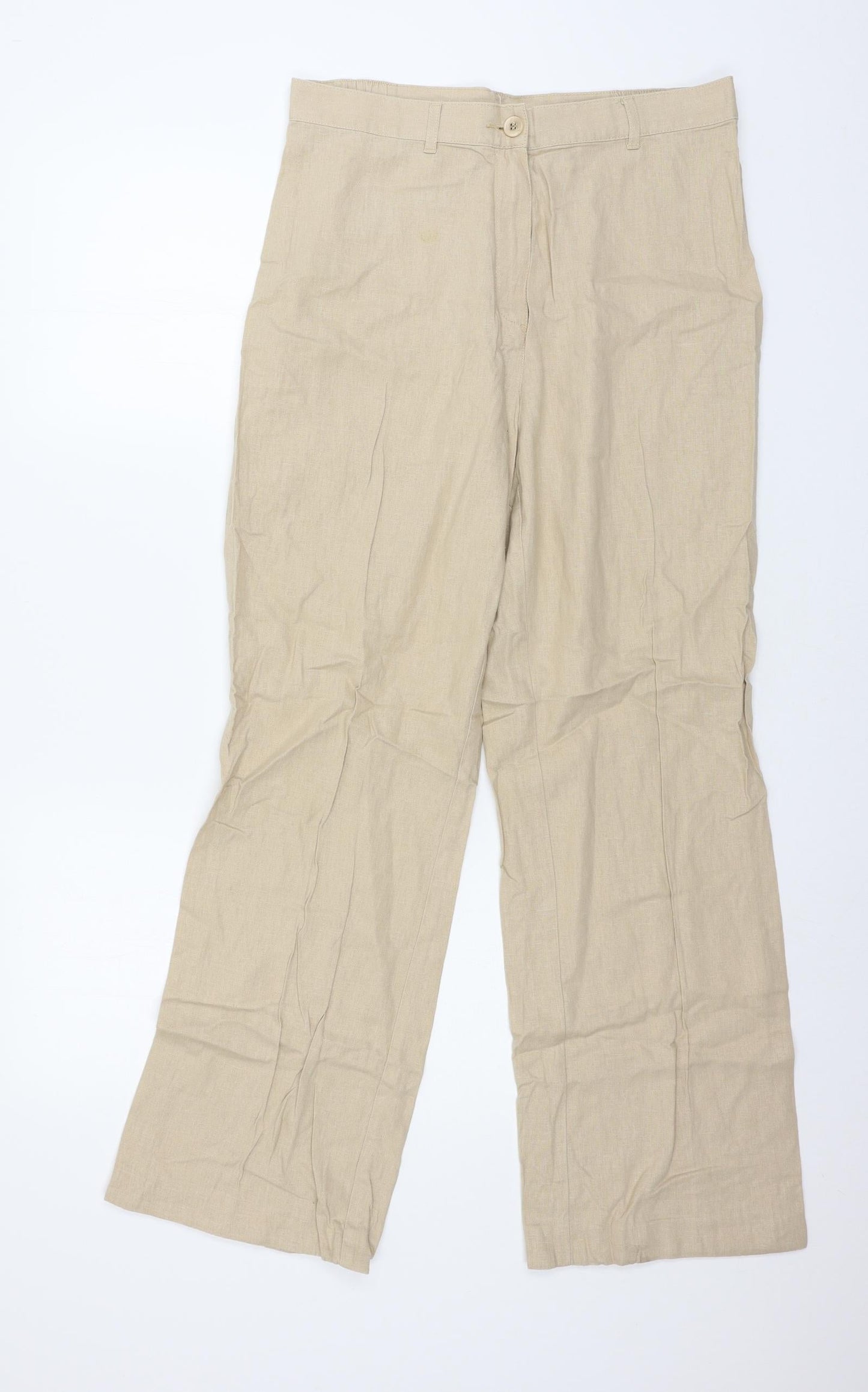 Marks and Spencer Womens Beige   Trousers  Size 14 L29 in