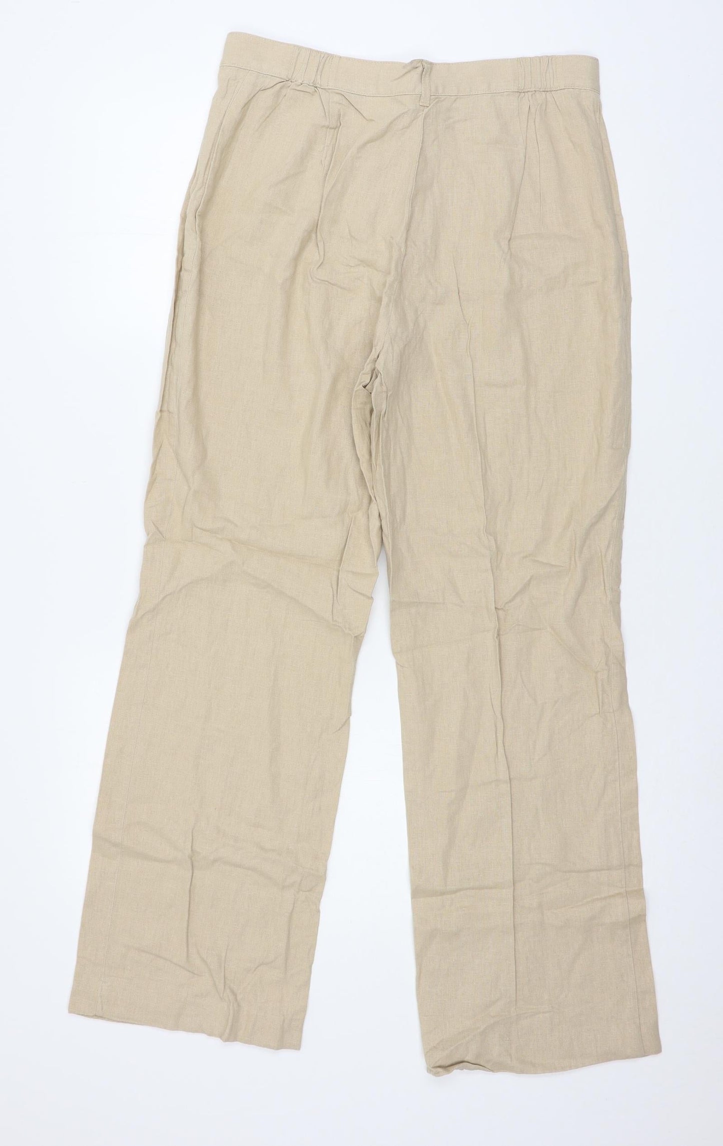 Marks and Spencer Womens Beige   Trousers  Size 14 L29 in