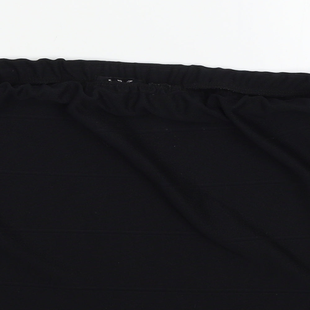 IX London Womens Black  Jersey A-Line Skirt Size 14