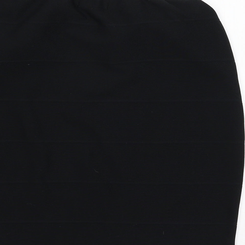 IX London Womens Black  Jersey A-Line Skirt Size 14