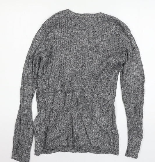 New Look Mens Grey  Knit Pullover Jumper Size M