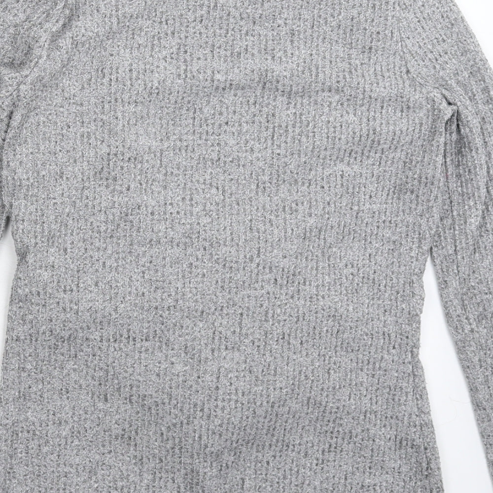 River Island Womens Grey  Knit Pullover Jumper Size 8