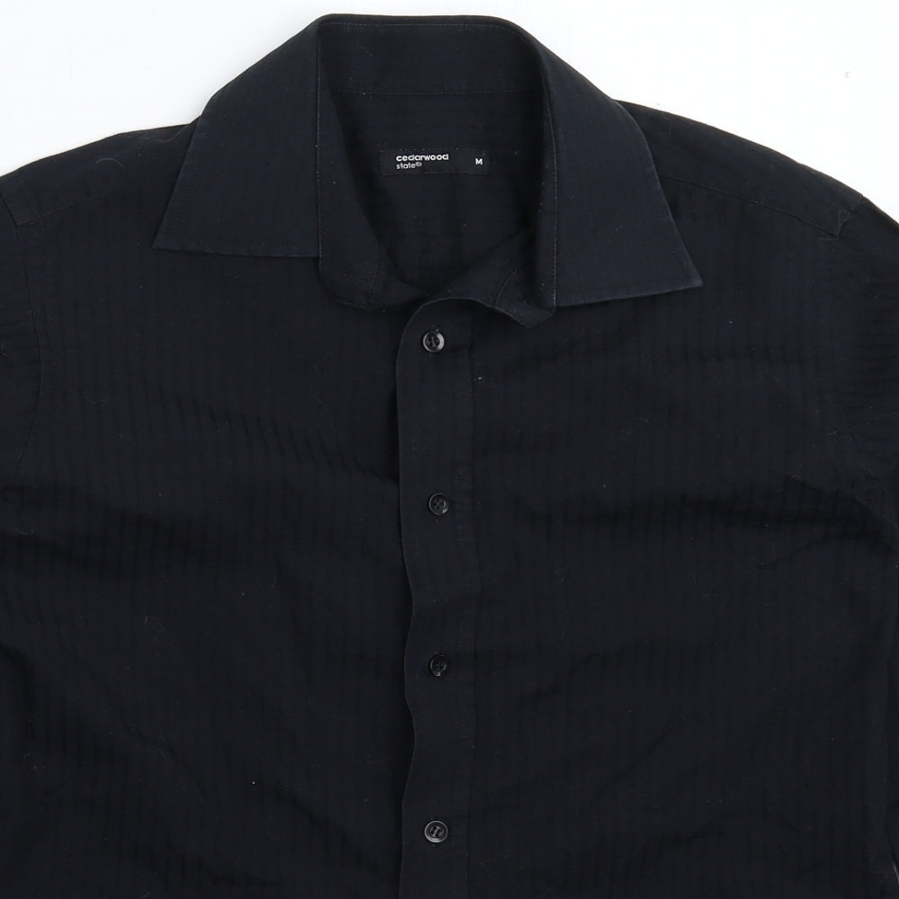 Cedar Wood State Mens Black    Button-Up Size M