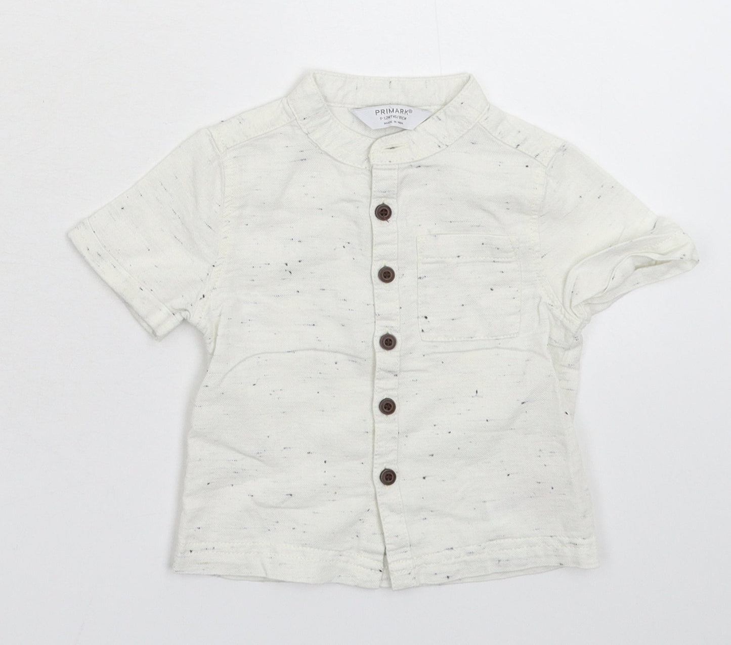 Primark Baby White   Basic Button-Up Size 9-12 Months