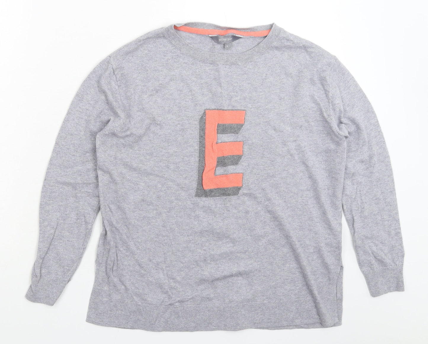 Principles Womens Grey  Knit Pullover Jumper Size S