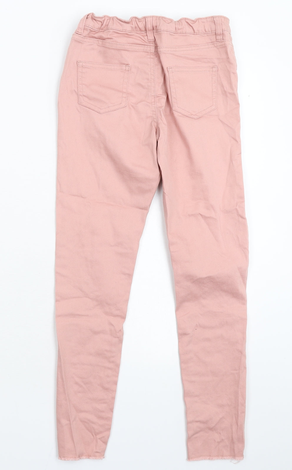 Denim & Co. Girls Pink  Denim Skinny Jeans Size 11-12 Years - Distressed